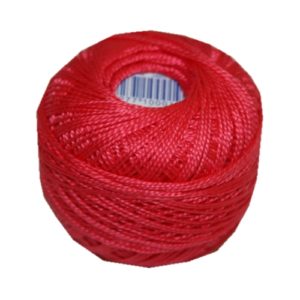 PERLOVKA Kreuzstichgarn Baumwolle Perlgarn 85m rot dunkelpurpur (3262)