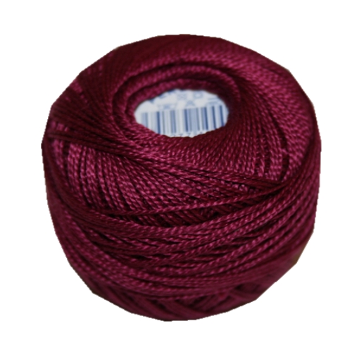PERLOVKA Kreuzstichgarn Baumwolle Perlgarn 10g 85m weinrot (3582)