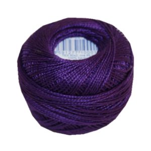 PERLOVKA Kreuzstichgarn Baumwolle Perlgarn 10g 85m dunkel lila (4492)