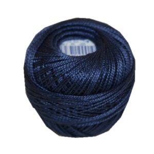 PERLOVKA Kreuzstichgarn Baumwolle Perlgarn 10g 85m dunkelblau (5382)