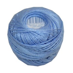 PERLOVKA Kreuzstichgarn Baumwolle Perlgarn 10g 85m blau (5532)