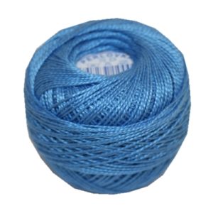 PERLOVKA Kreuzstichgarn Baumwolle Perlgarn 10g 85m blau (5642)