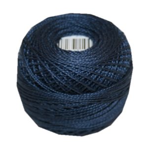 PERLOVKA Kreuzstichgarn Baumwolle Perlgarn 10g 85m blau (5982)