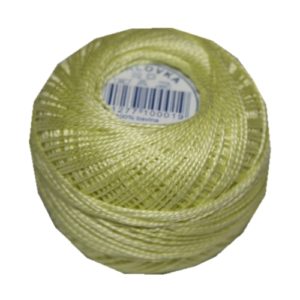 PERLOVKA Kreuzstichgarn Baumwolle Perlgarn 10g 85m hellgrün (6022)
