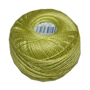 PERLOVKA Kreuzstichgarn Baumwolle Perlgarn 10g 85m hellgrün (6052)