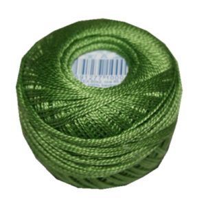 PERLOVKA Kreuzstichgarn Baumwolle Perlgarn 10g 85m grün (6162)
