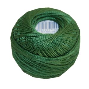 PERLOVKA Kreuzstichgarn Baumwolle Perlgarn 10g 85m grün (6692)
