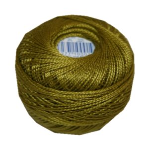 PERLOVKA Kreuzstichgarn Baumwolle Perlgarn 10g 85m oliv grün (6772)