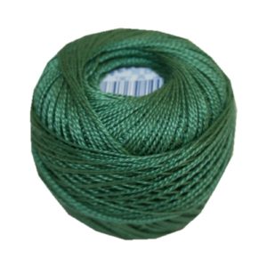 PERLOVKA Kreuzstichgarn Baumwolle Perlgarn 10g 85m grün (6872)