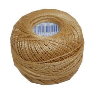 PERLOVKA Kreuzstichgarn Baumwolle Perlgarn 10g 85m gelbbraun (7222)