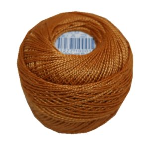 PERLOVKA Kreuzstichgarn Baumwolle Perlgarn 10g 85m haselnuss (7252)