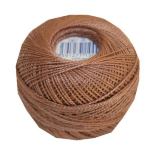 PERLOVKA Kreuzstichgarn Baumwolle Perlgarn 10g 85m braun (7382)
