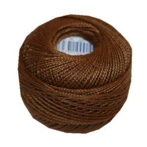 PERLOVKA Kreuzstichgarn Baumwolle Perlgarn 10 g 85m braun (7872)