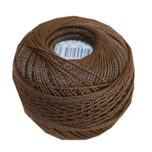 PERLOVKA Kreuzstichgarn Baumwolle Perlgarn 10g 85m braun (7982)
