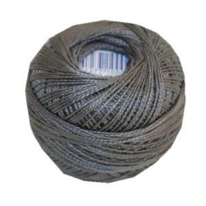 PERLOVKA Kreuzstichgarn Baumwolle Perlgarn 10g 85m grau (8862)