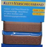 Klettband Klettverschluss 2x50cm 2cm beigebraun (1009)