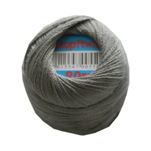 Stopftwist Stopfgarn Baumwolle 8-fach mercerisiert 20 m grau (0866)