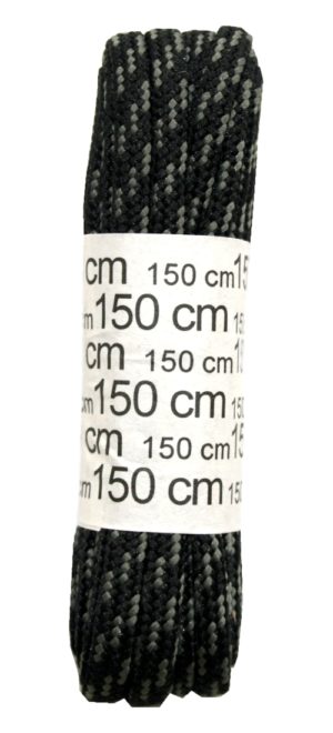 Schuhband Schnürsenkel 1 Paar Polyester 150 cm rund schwarz / grün (0042)