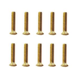 Linsensenkschrauben mit Schlitz Messing DIN964 M4x10mm 10 Stück (0302)