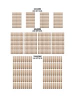 Holzdübel/Riffeldübel-Paket 6 mm / 8 mm / 10 mm 500 Stück (0034)