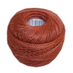 PERLOVKA Kreuzstichgarn Baumwolle Perlgarn 10g 85m braun (7582)