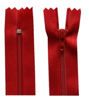 Reißverschluss 20 cm spiralformig nicht trennbar rot (2005)