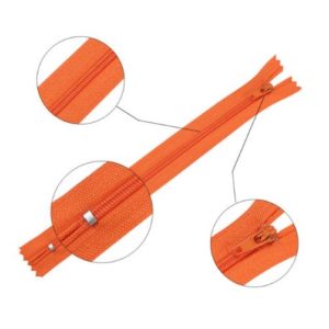 Reißverschluss 20 cm spiralformig 3 mm nicht trennbar orange (2010)