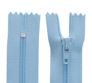 Reißverschluss 20 cm spiralformig 3 mm nicht trennbar hellblau (2025)