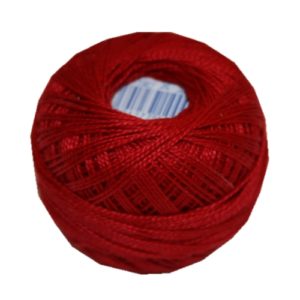 PERLOVKA Kreuzstichgarn Baumwolle Perlgarn 10g 85m dunkelrot (3282)