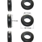 Durchgangstüllen Kabeldurchführung Kabeldurchlass 3mm schwarz 10 Stück (0152)