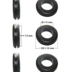 Durchgangstüllen Kabeldurchführung Kabeldurchlass 5mm schwarz 10 Stück (0153)