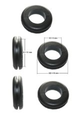 Durchgangstüllen Kabeldurchführung Kabeldurchlass 6mm schwarz 5 Stück (0155)