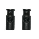 Kordelstopper Kordelklemme 1 Loch schwarz 2 Stück (0134)