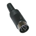 DIN Stecker 8-polig männlich schwarz (0304)