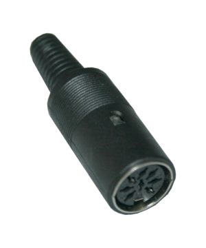 DIN Stecker Buchse 8-polig weiblich schwarz (0305)