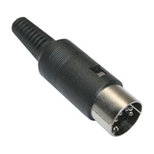 DIN Stecker 5-polig 180° männlich schwarz (0311)