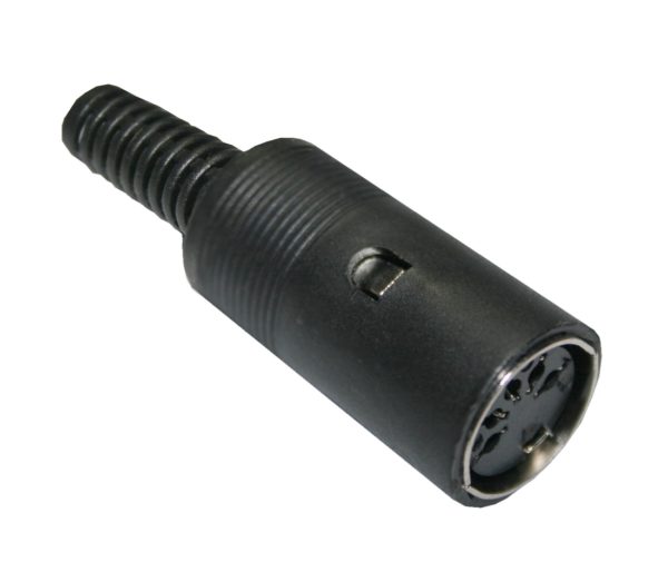 din-stecker-buchse-5-polig-180-weiblich-schwarz-0312 DIN Stecker Buchse 5-polig 180° weiblich schwarz (0312)