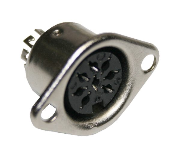 din-stecker-8-polig-einbaubuchse-buchse-0320 DIN Stecker 8 polig Einbaubuchse Buchse (0320)