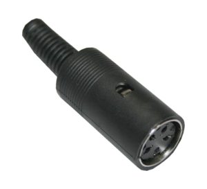 DIN Stecker Buchse 4-polig weiblich schwarz (0321)