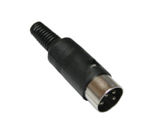 DIN Stecker 4-polig männlich schwarz (0323)