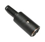 DIN Stecker Buchse 6-polig weiblich schwarz (0338)