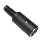 DIN Stecker Buchse 6-polig weiblich schwarz (0338)