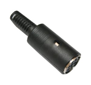 DIN Stecker Buchse 6-polig weiblich schwarz (0338)