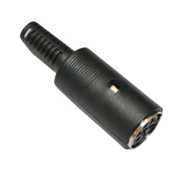 din-stecker-buchse-6-polig-weiblich-schwarz-0338 DIN Stecker Buchse 6-polig weiblich schwarz (0338)