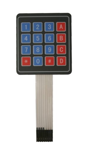Folientastatur 4x4 mit Stecker 16 Tasten Mikrocontroller (0027)