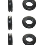 Durchgangstüllen Kabeldurchführung Kabeldurchlass 4mm schwarz 10 Stück (0306)