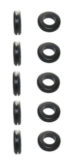 Durchgangstüllen Kabeldurchführung Kabeldurchlass 4mm schwarz 10 Stück (0306)