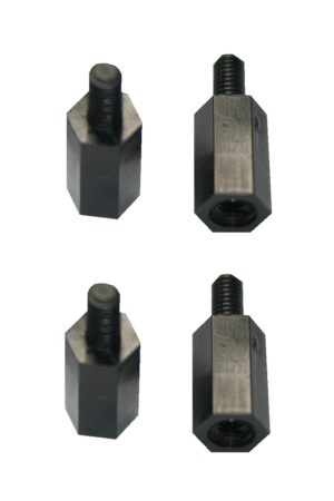 Distanzbolzen Abstandshalter M3 6mm Polyamid 4 Stück schwarz (0120)