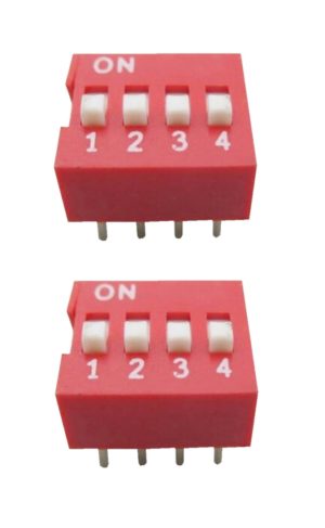 DIP-Schalter Wahlschalter Schalter 8pin 4xON-OFF 2 Stück (0054)