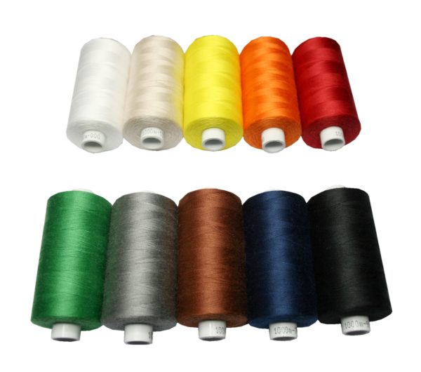 Universal Nähgarn Farben-Mix in 10 Farben 10x1000m Polyester (0000)
